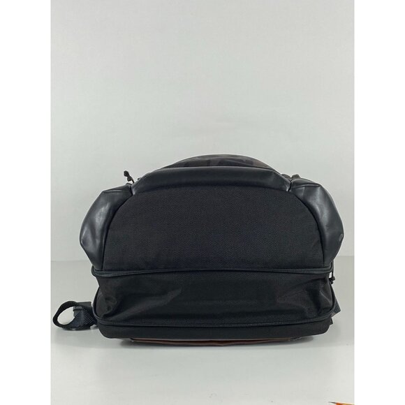 TUMI Parrish Leather Trim Camo Laptop Storage Unisex Backpack Black/Gray F179 - Picture 5 of 8